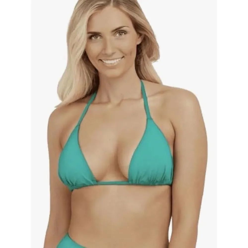 SPANX Triangle Bikini Top Mystic Green Small, NWT